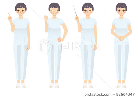 職業女性插圖集全身護士快捷方式 92604347