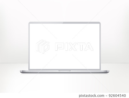 Vector laptop with blank screen. Photoreal mockup Vector laptop with blank screen. Photoreal mockup 92604540