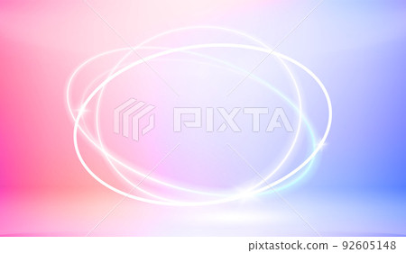 Vivid illuminated studio with abstract neon lights. 3d vector illustration Vivid illuminated studio with abstract neon lights. 3d vector illustration 92605148