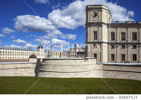 Southern facade of the Gatchina Palace. Gatchina. Leningrad region. Russia Southern facade of the Gatchina Palace. Gatchina. Leningrad region. Russia 92607515