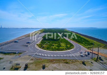 From Futtsu Cape Observatory in Futtsu City, Chiba Prefecture toward Futtsu Park 92609157