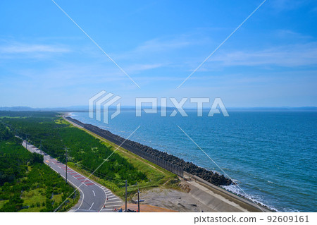 From Futtsu Cape Observatory in Futtsu City, Chiba Prefecture, toward Futtsu Park on the east side 92609161