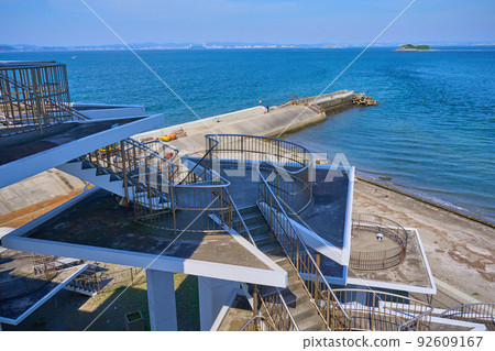 View Futtsu Misaki on the west side from the Futtsu Misaki Observatory in Futtsu City, Chiba Prefecture 92609167