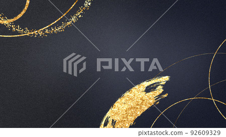 背景質感豪華金色金色折疊屏風金紙 92609329