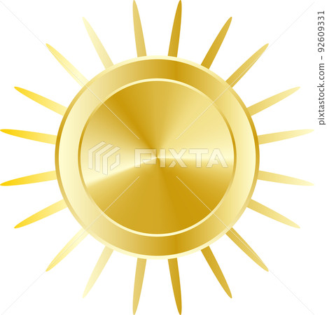 帶有太陽圖案的金牌 92609331