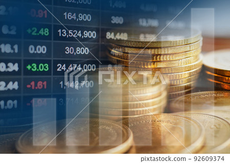 Stock market finance business, economy trend graph digital technology. Stock market finance business, economy trend graph digital technology. 92609374