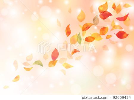 Hand-painted, watercolor, deciduous frame design Hand-painted, watercolor, deciduous frame design 92609434