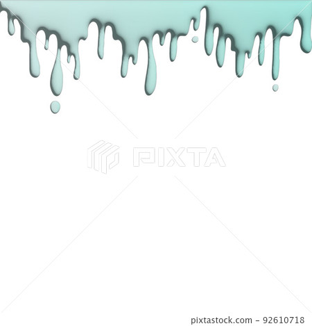 melted mint chocolate dripping on white background melted mint chocolate dripping on white background 92610718