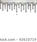 melted white pearl dripping on white background 92610719