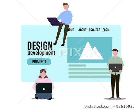 網站建設網站團隊頁面工程師和工作人員 92610983