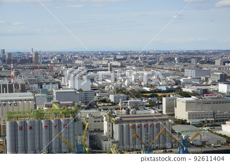 Silo tank seen from Chiba Marine Tower 92611404