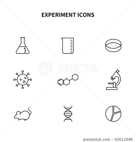 Simple Icon Set ｜ Experiment / Chemistry / Science / Evidence 92612896