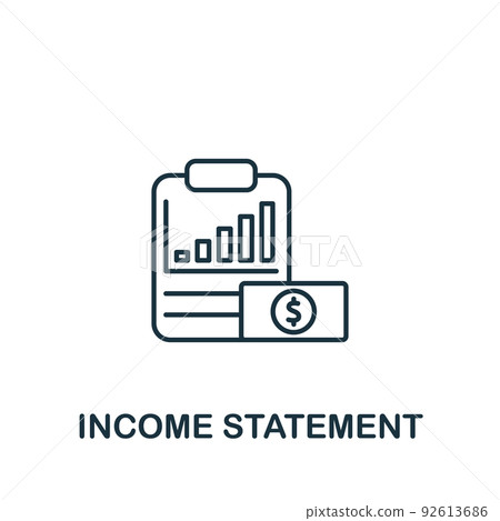 Income Statement icon. Monochrome simple Accounting icon for templates, web design and infographics 92613686