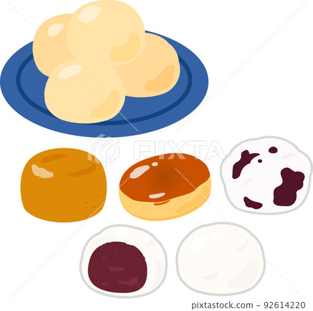 各種包子的插圖集 92614220