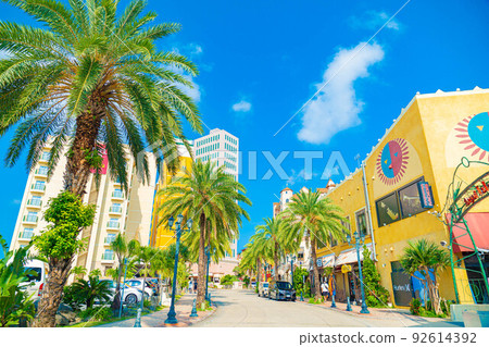 American Village Okinawa Tourist Resort Travel Fun Tourist Destination Sunny 92614392