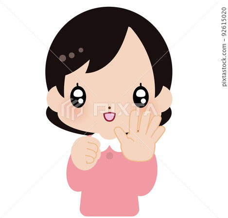 石頭剪刀布par女孩素材 石頭剪刀布par女孩素材 92615020