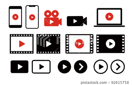 Video playback icon 92615758