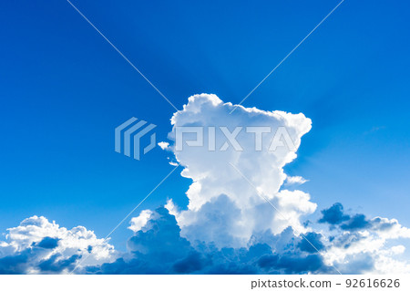 Summer cloud light beam image 92616626