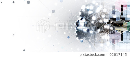 Conceptual technology illustration of artificial intelligence 92617145