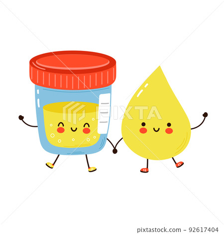 Cute funny urine analysis character. Vector... - Stock Illustration ...