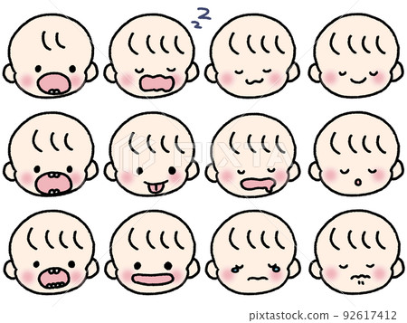 Baby facial expression set C 92617412