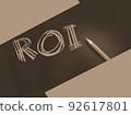 ROI text for Return on Investment yellow pencil on black. Business performance evaluation concept 92617801