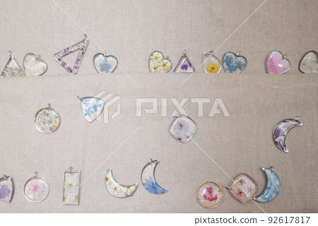 Costume jewelry.Stone pendants made of costume jewelry. Costume jewelry.Stone pendants made of costume jewelry. 92617817