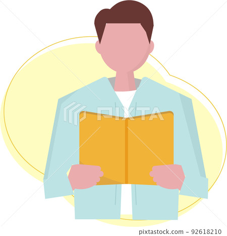 Book reading man reading person illustration Book reading man reading person illustration 92618210