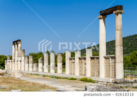 Greece, Epidaurus, Archaeological Site, Ruins of Ancient Greek City, gantry 92618318