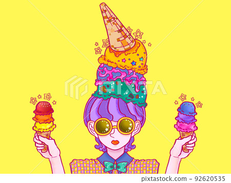 冰淇淋和女孩 冰淇淋和女孩 92620535