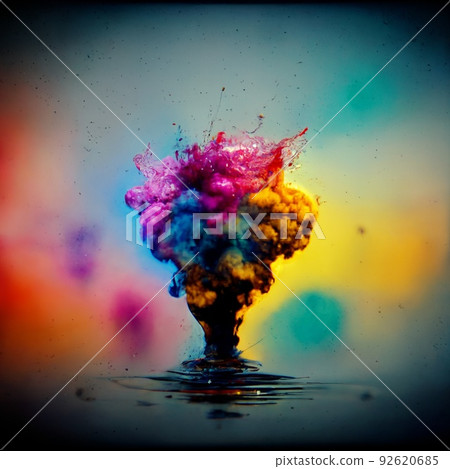 Multicolored ink in water. An explosion of color and contrast. Colorful ink dissolved in water. Perfect for phone wallpaper or for posters. Multicolored ink in water. An explosion of color and contrast. Colorful ink dissolved in water. Perfect for phone wallpaper or for posters. 92620685