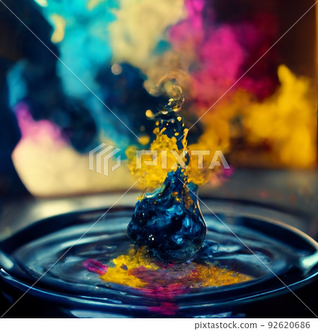 Multicolored ink in water. An explosion of color and contrast. Colorful ink dissolved in water. Perfect for phone wallpaper or for posters. Multicolored ink in water. An explosion of color and contrast. Colorful ink dissolved in water. Perfect for phone wallpaper or for posters. 92620686