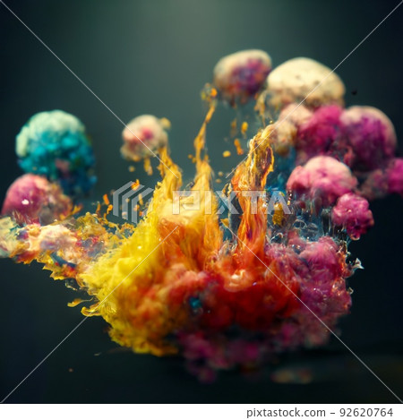 Multicolored ink in water. An explosion of color and contrast. Colorful ink dissolved in water. Perfect for phone wallpaper or for posters. Multicolored ink in water. An explosion of color and contrast. Colorful ink dissolved in water. Perfect for phone wallpaper or for posters. 92620764