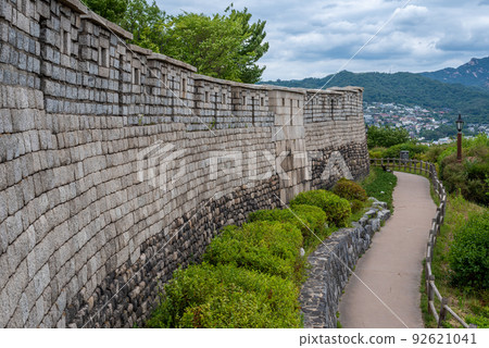 Seoul City Wall fortress protecting capital of South Korea Seoul City Wall fortress protecting capital of South Korea 92621041
