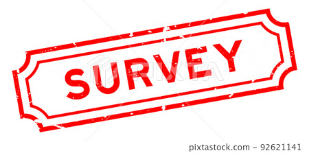 Grunge red survey word rubber seal stamp on white background Grunge red survey word rubber seal stamp on white background 92621141