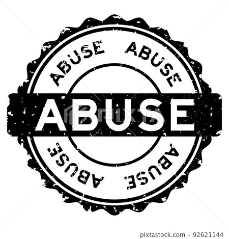 Grunge black abuse word round rubber seal stamp on white background Grunge black abuse word round rubber seal stamp on white background 92621144