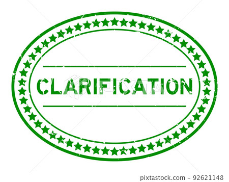 Grunge green clarification word oval rubber seal stamp on white background Grunge green clarification word oval rubber seal stamp on white background 92621148