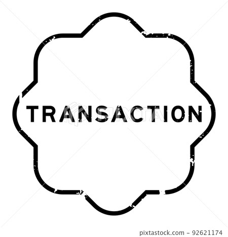 Grunge black transaction word rubber seal stamp on white background Grunge black transaction word rubber seal stamp on white background 92621174