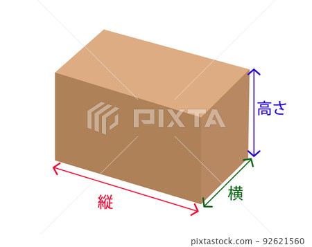 紙板長、寬、高、尺寸、尺寸、尺寸、尺寸、盒子尺寸、插圖 92621560