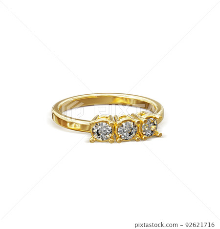 Diamond ring isolated on white background. 3d render Diamond ring isolated on white background. 3d render 92621716