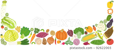 Various vegetable frame materials watercolor painting 92622003