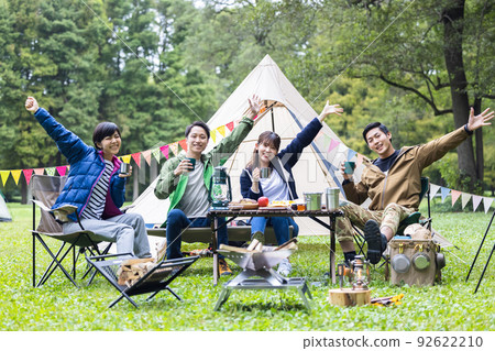 Friends who enjoy camping 92622210
