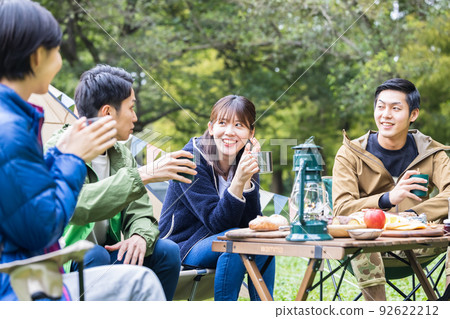 Friends who enjoy camping 92622212