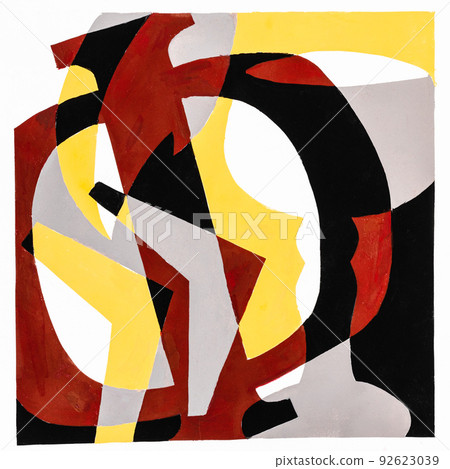 abstract square composition with letter, quotes 92623039