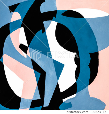 abstract composition with letter and wine glass 92623114