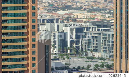 City Walk district aerial timelapse, new urban area near Dubai downtown. City Walk district aerial timelapse, new urban area near Dubai downtown. 92623643