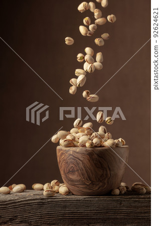 Flying salted pistachios. Flying salted pistachios. 92624621