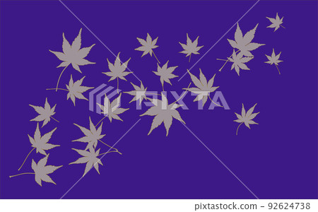 高聳的灰色秋葉剪影,風鈴草色背景 高聳的灰色秋葉剪影,風鈴草色背景 92624738