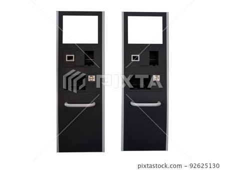 Self service transportation train ticket vending machines located in the airport Self service transportation train ticket vending machines located in the airport 92625130