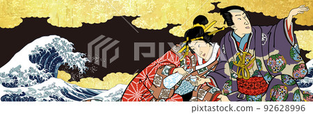 神奈川衝浪裡&金雲&男女長版 92628996